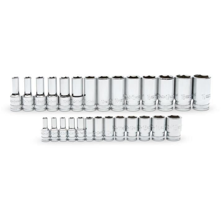 GEARWRENCH Gearwrench 86541-06 Socket Set 1/4 3/8 Drive 6 Point 27 Pc