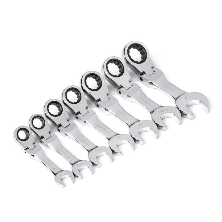 APEX Apex 9570 Stubby Ratcheting Combination Wrench Set 12 Pt