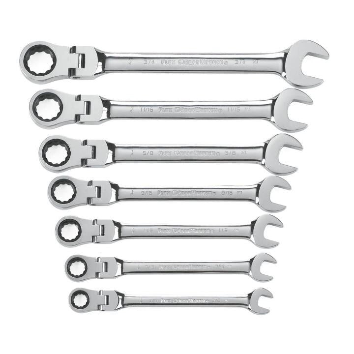 APEX Apex 9700 Ratcheting Flex Combo Wrench Set 12pt Sae
