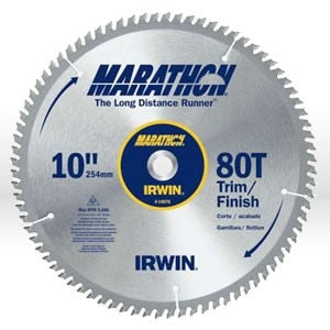 IRWIN Irwin 14076 Circular Saw Blade 10 in 80T Trim Finish