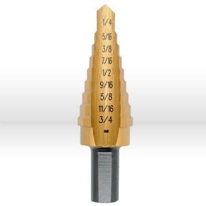 IRWIN Irwin IR15103ZR Step Drill Bit 1/4 to 3/4 Inches 9 Holes