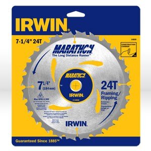 IRWIN Irwin IR14030 7-1/4 in 24T Framing Ripping Circular Saw Blade
