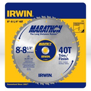 IRWIN Irwin IR14053 Table Saw Blade 40T Trimming Finishing