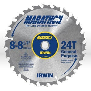 IRWIN Irwin IR14050ZR 8-8-1/4 in 24T General Purpose Saw Blade