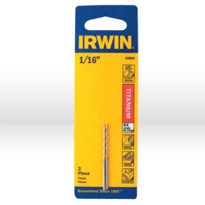 IRWIN Irwin IR63904 Hss Drill Bit 1/16 in Tin 135 Deg Split Point