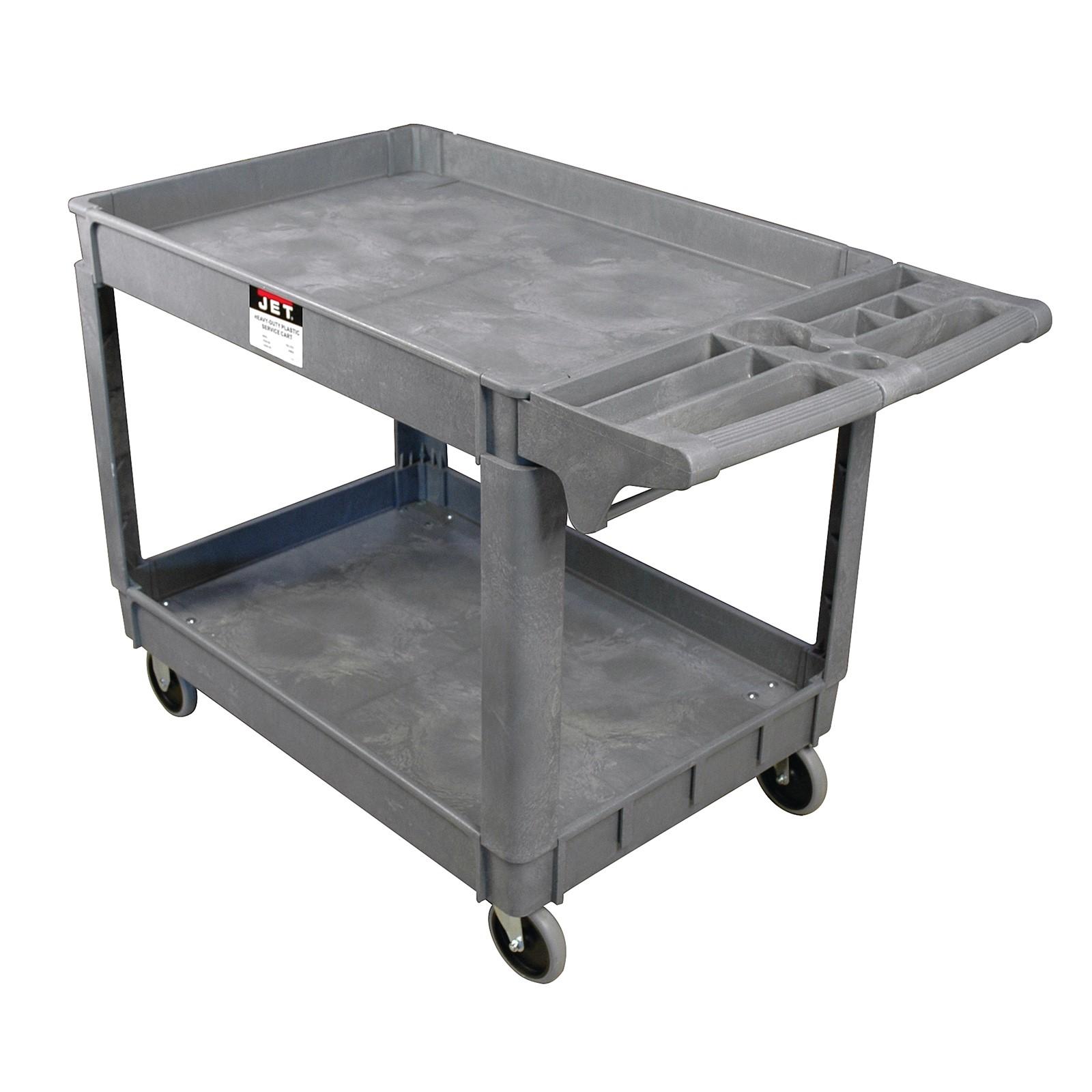 JET Jet 140018 Resin Utility Cart 550 Lb Capacity Gray