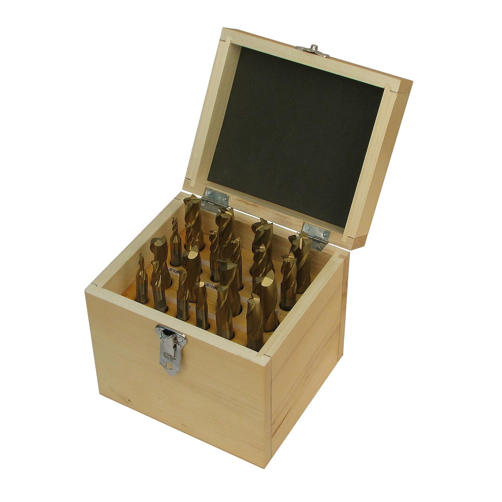 JET Jet 650210 Tin Coated Double End Mill Set 20 Piece