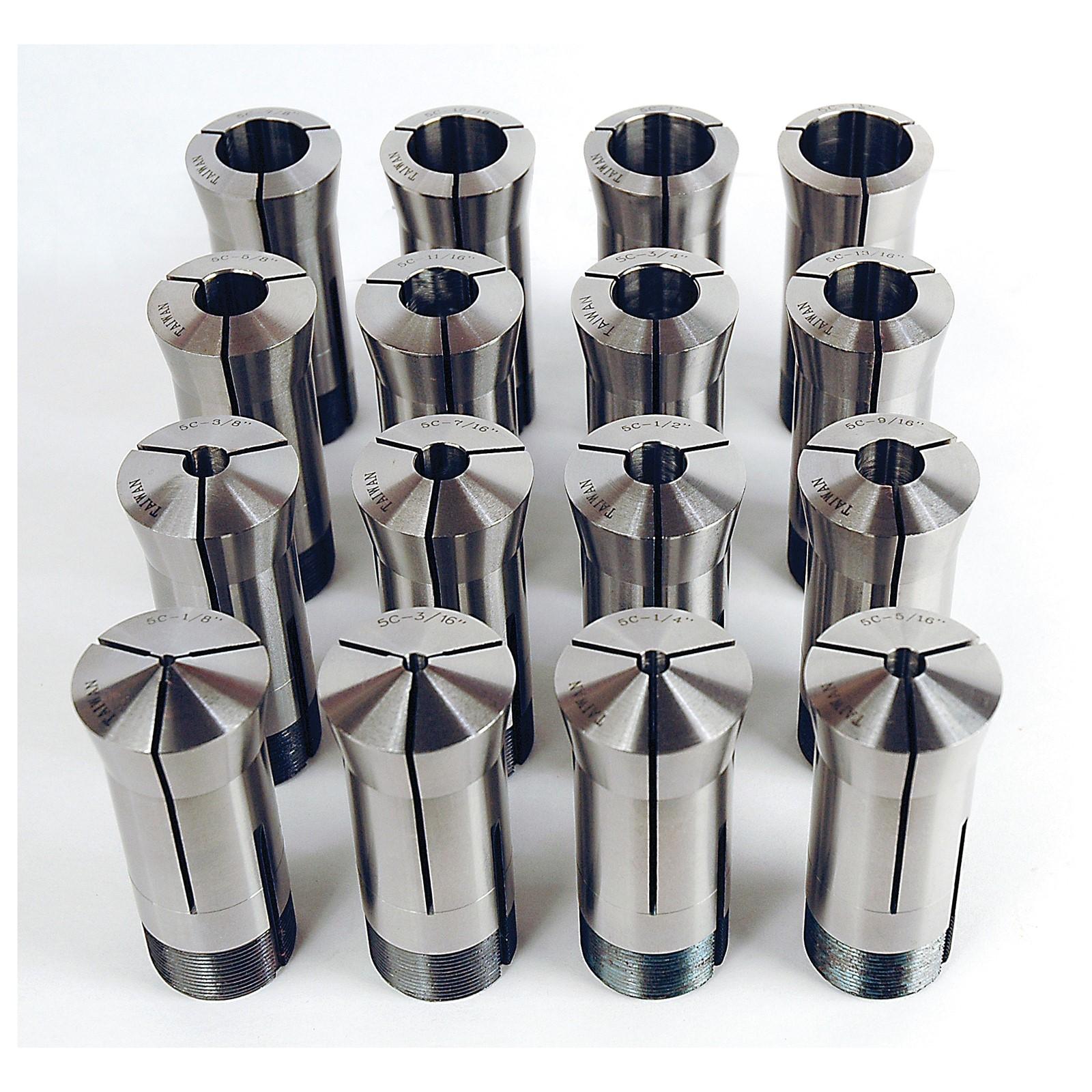 JET Jet 650014 16-pc 5C Collet Set 1/8 to 1-1/16 Inch
