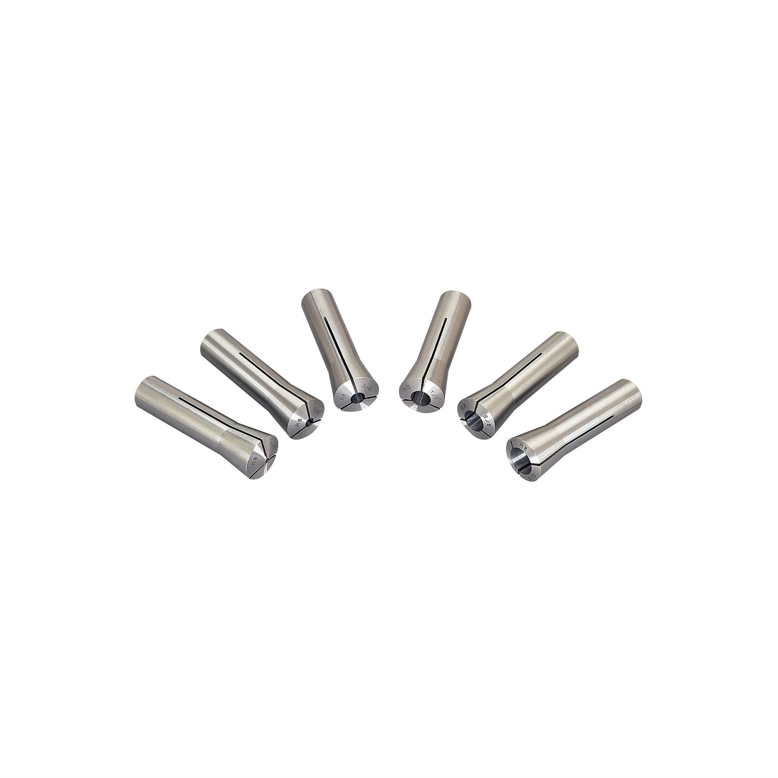 JET Jet 650133 R-8 Collet Set with Rack 6 Piece