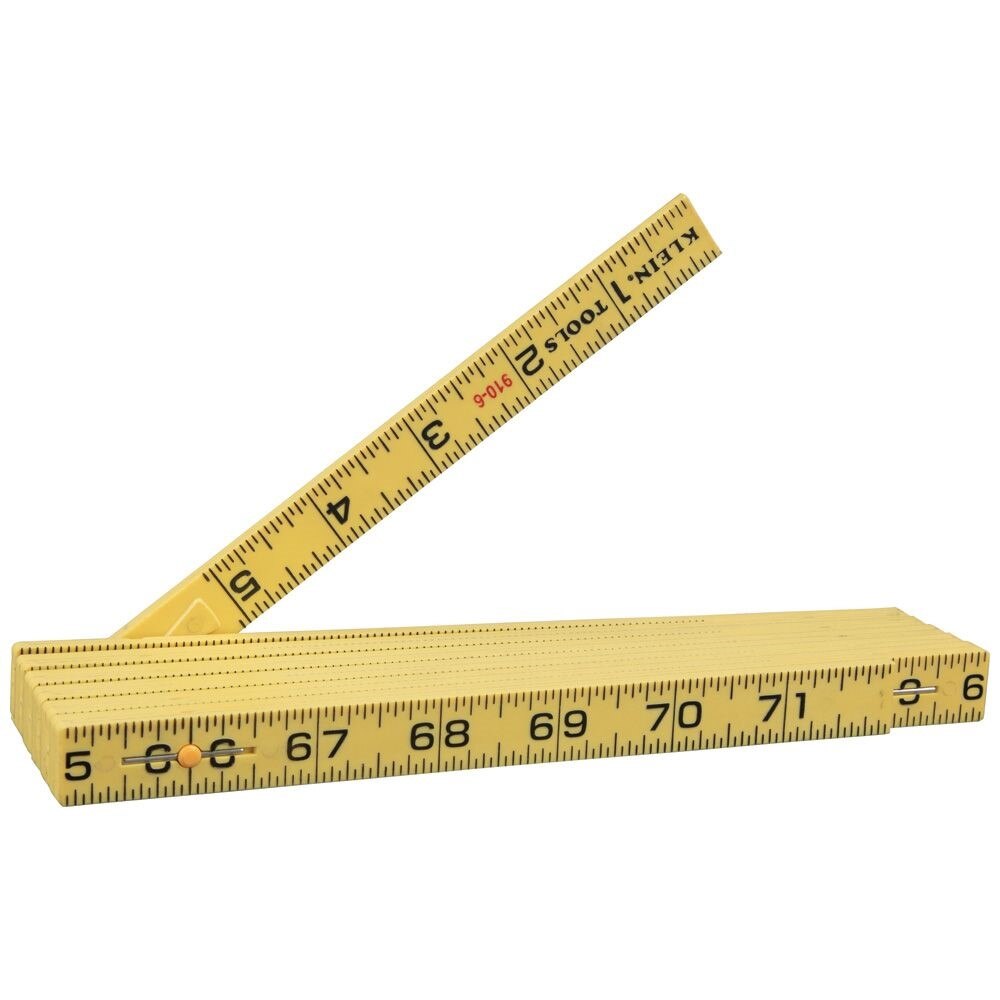 KLEIN TOOLS Klein Tools 910-6 Fiberglass Folding Rule Inside Reading