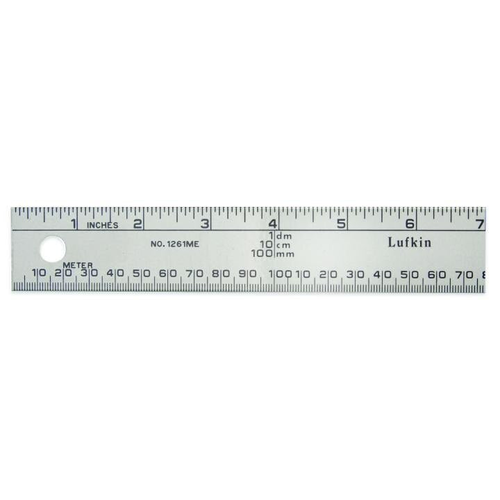 APEX Apex 1261MEN Meter Stick Rule 3 Ft Aluminum Metric