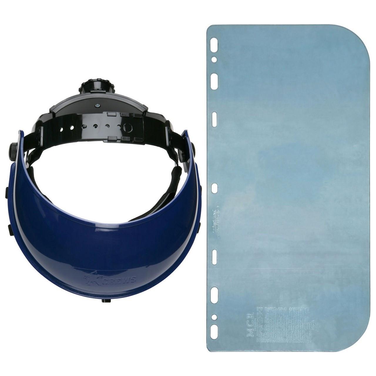 MCR SAFETY Mcr Safety 103640 Headgear Face Shield Combo Kit Ratchet