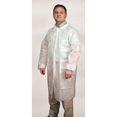 MCR SAFETY Mcr Safety 12WPLX4 Polypropylene Lab Coat 1.25 Oz