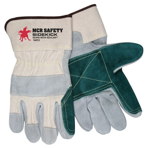 MCR SAFETY Mcr Safety 16012M Sidekick Leather Palm Work Gloves