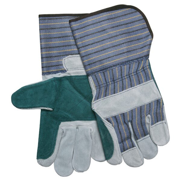 MCR SAFETY Mcr Safety 1412A Leather Palm Work Gloves Large