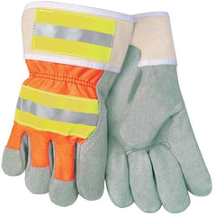 MCR SAFETY Mcr Safety 12440RL Leather Palm Work Gloves Large