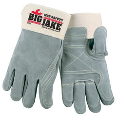 MCR SAFETY Mcr Safety 1735L Big Jake Double Palm Leather Gloves L