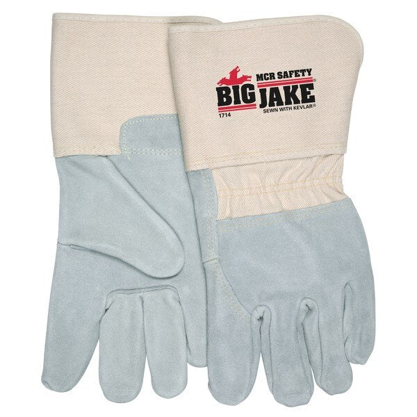 MCR SAFETY Mcr Safety 1714 Leather Palm Work Gloves X-large