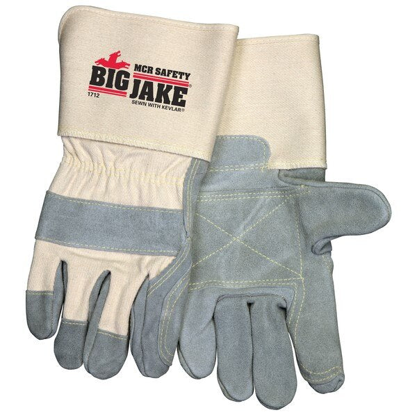 MCR SAFETY Mcr Safety 1712 Double Palm Leather Work Gloves Xl