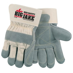 MCR SAFETY Mcr Safety 1715PL Big Jake Double Palm Leather Gloves L