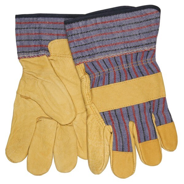 MCR SAFETY Mcr Safety 1960L Pigskin Leather Palm Work Glove Large
