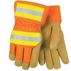 MCR SAFETY Mcr Safety 19261S Hi-vis Leather Work Gloves Small