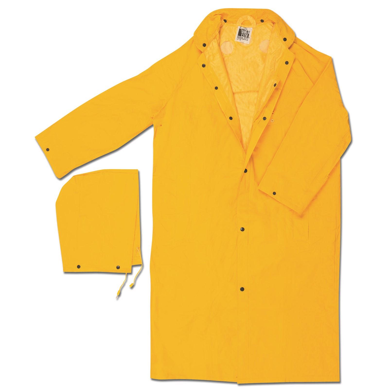 MCR SAFETY Mcr Safety 240CX5 Classic Plus Pvc Polyester Coat Yellow