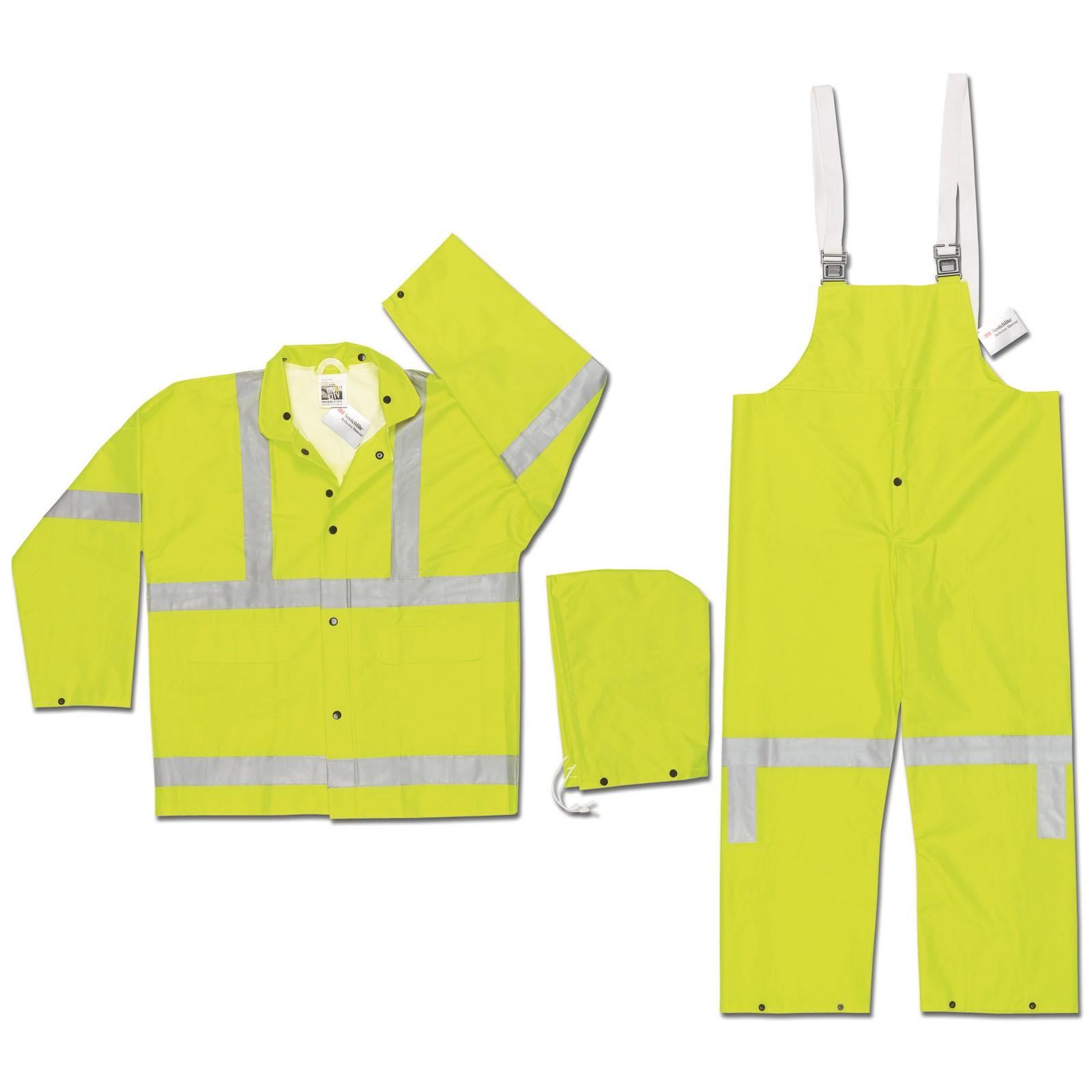 MCR SAFETY Mcr Safety 2083SRX3 High Visibility Rain Suit 3 Piece