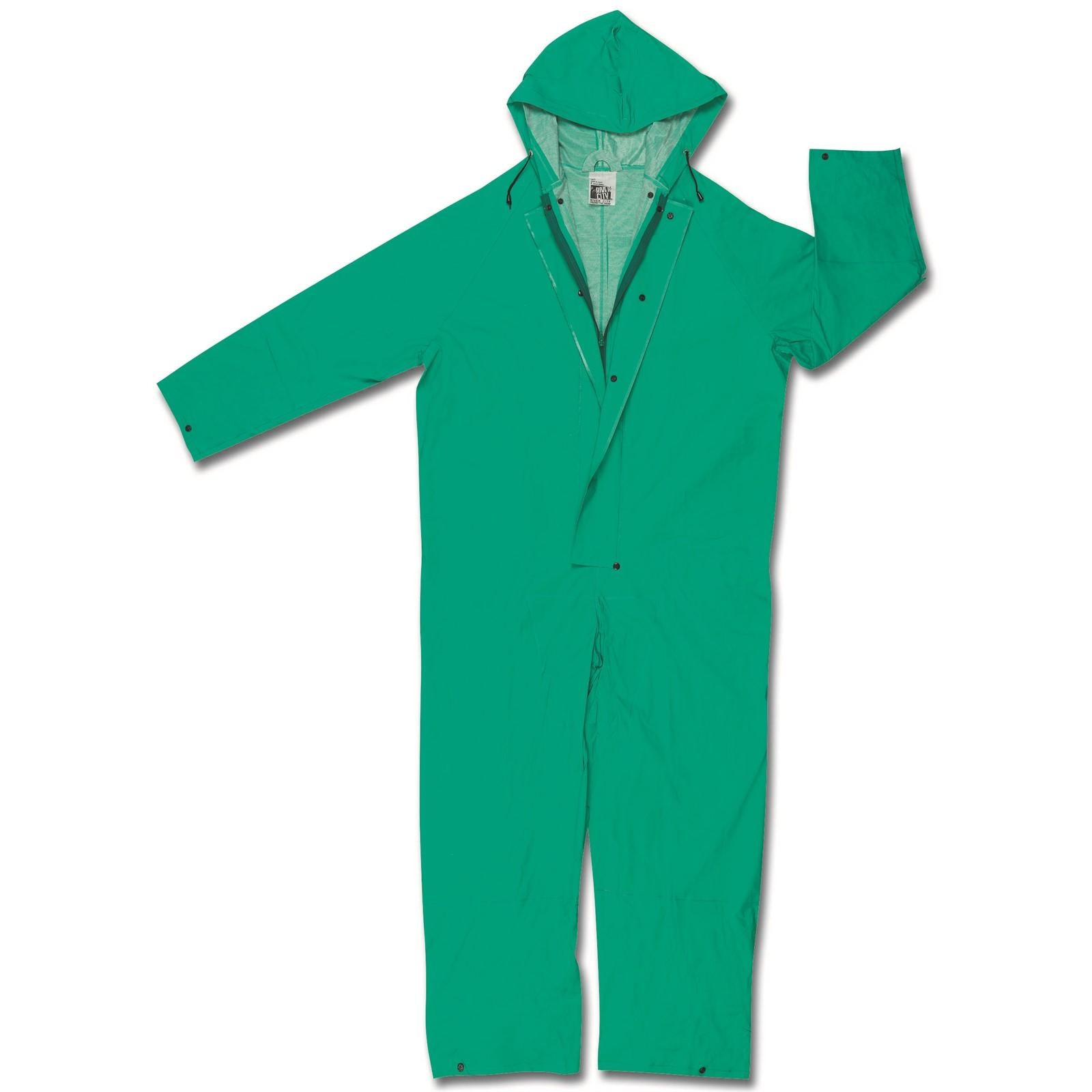 MCR SAFETY Mcr Safety 2981X4 Fr Pvc Polyester Coverall Green