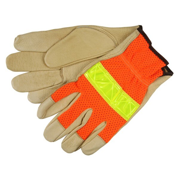 MCR SAFETY Mcr Safety 34111L Luminator Driver Gloves Large Orange