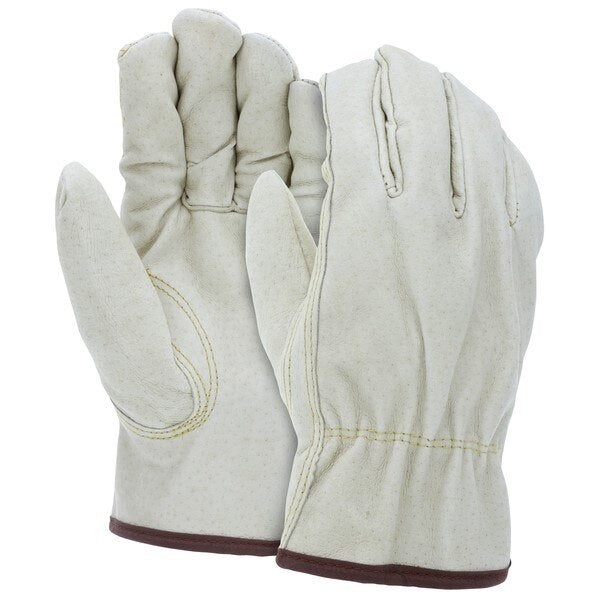 MCR SAFETY Mcr Safety 3451S Pigskin Drivers Gloves Fleece Lined Small