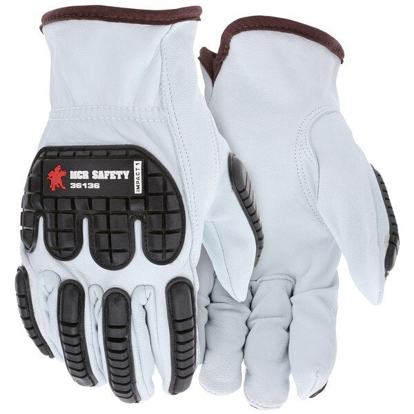 MCR SAFETY Mcr Safety 36136M Goatskin Drivers Gloves Medium