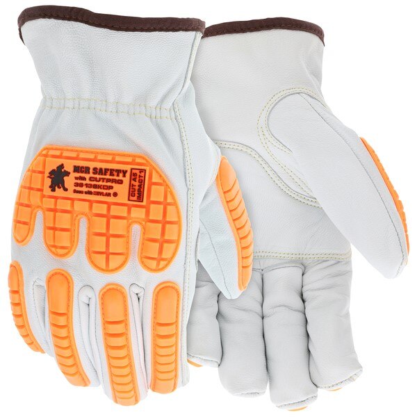 MCR SAFETY Mcr Safety 36136KDPM Goatskin Impact Gloves Kevlar Lined