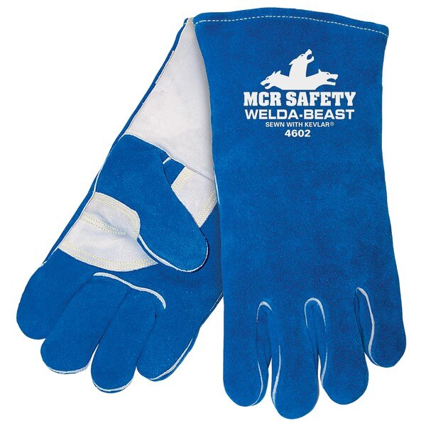 MCR SAFETY Mcr Safety 4602 Welding Gloves X-large Leather Blue