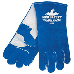 MCR SAFETY Mcr Safety 4602 Welding Gloves X-large Leather Blue