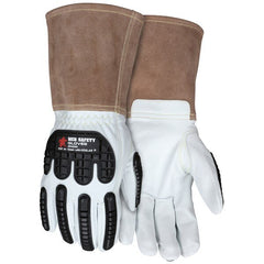 MCR SAFETY Mcr Safety 48406KL Welding Gloves Large Leather Kevlar