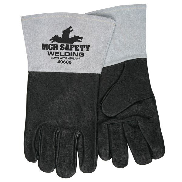 MCR SAFETY Mcr Safety 49600M Welding Gloves Medium Leather Black