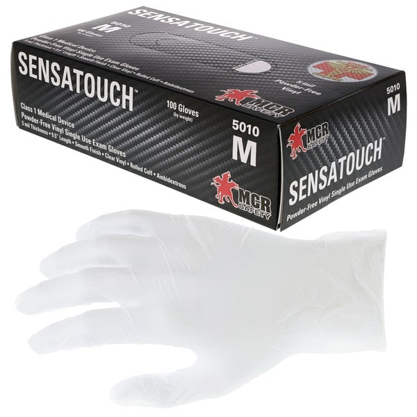 MCR SAFETY Mcr Safety 5010S Disposable Vinyl Gloves 5 Mil Small
