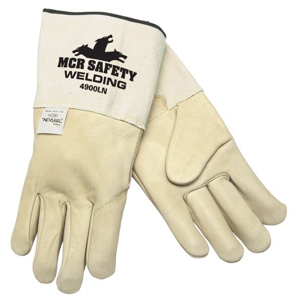 MCR SAFETY Mcr Safety 4900LN Welding Gloves Large Leather Mig Tig
