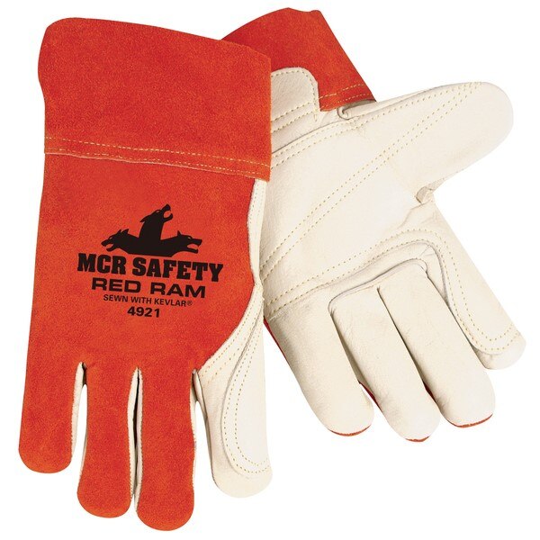 MCR SAFETY Mcr Safety 4921M Welding Gloves Medium Leather Mig Tig