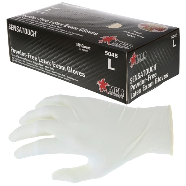 MCR SAFETY Mcr Safety 5045XL Disposable Latex Gloves Xl 5 Mil