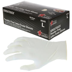 MCR SAFETY Mcr Safety 5045M Sensatouch Disposable Latex Gloves Medium