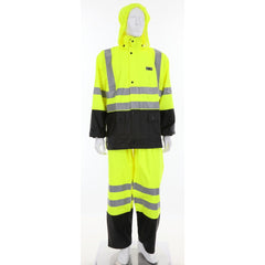MCR SAFETY Mcr Safety 5182SL Hi-vis Class 3 Rain Suit Lime