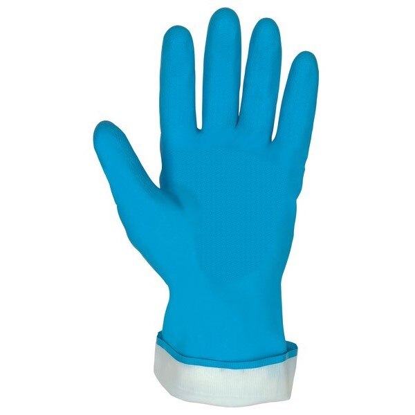 MCR SAFETY Mcr Safety 5270B Flock Lined Latex Gloves Small Blue