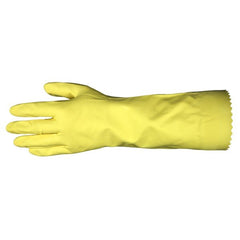 MCR SAFETY Mcr Safety 5255L Flock Lined Latex Gloves Large Yellow
