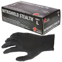 MCR SAFETY Mcr Safety 6061XL Nitrile Disposable Gloves Xl Black 4 Mil