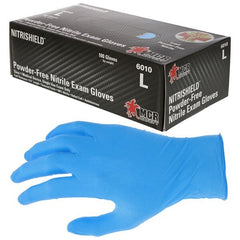 MCR SAFETY Mcr Safety 6010L Nitrimed Nitrile Gloves Large 4.5 Mil