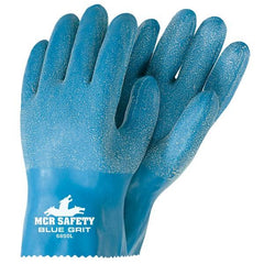 MCR SAFETY Mcr Safety 6850S Blue Grit Latex Work Gloves Small