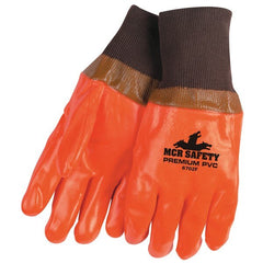 MCR SAFETY Mcr Safety 6702F Foam Lined Pvc Gloves Large