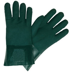 MCR SAFETY Mcr Safety 6422 Pvc Work Gloves 12 in Large Hunter Green